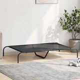  Povišeni krevet za pse crni 130x80x20 cm tekstil i čelik | shoptok.hr