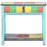  Ručno obojeni konzolni stol 80x35x75 cm od masivnog drva manga | shoptok.hr
