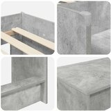 Krevet za djecu s visokim okvirom i stolom 2 kom. Betonska siva | shoptok.hr