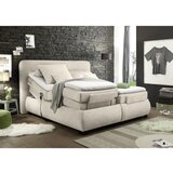 Esposa POSTELJA BOXSPRING 160 cm x 200 cm , tekstil peščene barve | Shoptok.si