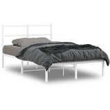 vidaXL Metalni okvir za krevet s uzglavljem bijeli 120 x 190 cm Cijene