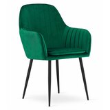 Brandless Stol LUGO – žamet zelena / črne noge x 2, (22030787) | Shoptok.si