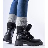 Gemre Black workers with decorative fur Quarto | Shoptok.si