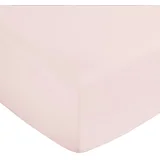 Ružičasta plahta s gumom od pamučnog satena 150x200 cm Cotton Sateen –