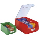 mauser odprta skladiščna posoda iz polietilena, dxšxv 350 x 210 x 200 mm, rdeča, de 10 kosov | Shoptok.si