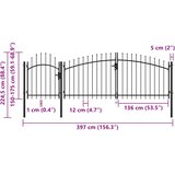  Vrtna vrata Woerden čelik 1,75x4 m crna | shoptok.hr