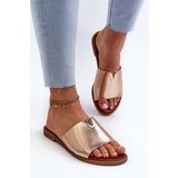 EVENTO PE1 Women's Eco Leather Flat Sandals Golden Maliha | Shoptok.si