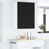vidaXL Stenska kuhinjska omarica Črna 60 x 31 x 80 cm Konstruiran les | Shoptok.si