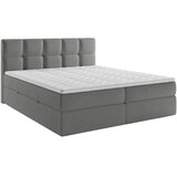 MID.YOU POSTELJA Z VZMETNICO 160 cm x 200 cm , les, tekstil, leseni material siva | Shoptok.si
