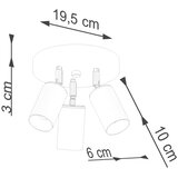 Sollux Lighting Stropna svetilka WINX 3P črna/krom, (21347732) | Shoptok.si