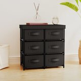 Ormarić za pohranu sa 6 ladica 55 x 29 x 55 cm crni čelični | shoptok.hr