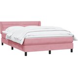 Box Spring krevet s madracem ružičasti 140x220 cm baršun | shoptok.hr