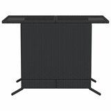  3-dijelni bistro set s jastucima crni od poliratana Crna | Shoptok.si