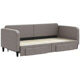  Dnevni krevet na razvlačenje smeđesivi 90 x 200 cm od tkanine | shoptok.hr