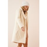  Women's Bone Layer Collar Plush Coat Firm Cene
