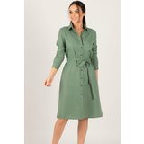 armonika Women's Green Long Shirt Dress cene