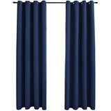 Zavjese za zamračivanje s prstenima 2 kom plave 140 x 245 cm | shoptok.hr