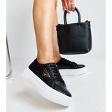 Gemre Black leather sneakers with thick soles Attia | Shoptok.si