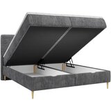 MID.YOU POSTELJA Z VZMETNICO 180 cm x 200 cm , les, tekstil, leseni material antracit | Shoptok.si
