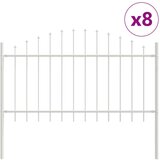  Ograde za vrt s vrhom od kuka bijela 13 6x1 m čelik | shoptok.hr