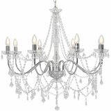  Luster s perlama srebrni 8 žarulja E14 | shoptok.hr