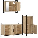  Set ormarića za kupaonicu 3 kom. Hrast sonoma 40 x 36 x 99,5 cm Slike