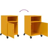 vidaXL Nočna omarica 2 kosa gorčično rumena 36x39x59 cm jeklo | Shoptok.si