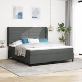  Postelja z vzmetnico Temno siva 180x200 cm Tkanina, (22052953) | Shoptok.si