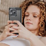 Techsuit Carbon Silicone maska za Honor 400 Lite – crna | shoptok.hr