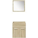  5-dijelni set kupaonskog namještaja boja hrasta sonome drveni | Shoptok.si