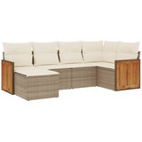  6-dijelni set vrtnih sofa s jastucima bež od poliratana | shoptok.hr