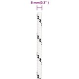 Pleteni brodski konop bijeli 8 mm x 25 m poliesterski | shoptok.hr