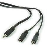 Audio kabl spliter, 3,5mm stereo to 2×3,5mm stereo, 5m, GEMBIRD CCA-415, black | Eponuda.ba