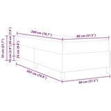  Konstrukcija postelje z vzmetnico Kapučino 80 x 200 cm blago, (5000126525) | Shoptok.si