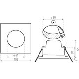  LED kupatilsko ugradno svetlo BONO LED/8W/230V 4000K IP65 hrom | Eponuda.com