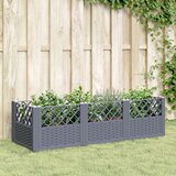  Vrtna sadilica s klinovima siva 123 5x43 5x43 5 cm PP | shoptok.hr