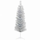  Umjetno vitko božićno drvce 150 cm 150 LED lampica Topla bijela Slike