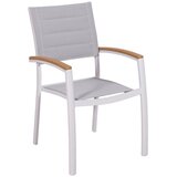 Gardenson VRTNA GARNITURA PISA aluminij siva, naravne barve, bela | Shoptok.si