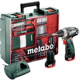 Metabo powermaxx bs basic set akumulatorski vrtalni vijačnik 10.8 v 2 ah li-ion vklj. 2. akumulatorja\, vklj. kovček\, vklj. dodatna oprema, (21532175) u