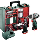 Metabo powermaxx bs basic set akumulatorski vrtalni vijačnik 10.8 v 2 ah li-ion vklj. 2. akumulatorja\, vklj. kovček\, vklj. dodatna oprema, (21532175)