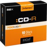 Intenso CD-R 700MB (80 min.) pak. 10 komada Slim Case - CD-R700MB/10Slim Cijene