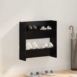 vidaXL Ormarići za cipele na zidu s policom Ostalo Crni hrast 60 x 18 x 60 cm | shoptok.hr