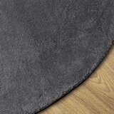  Preproga HUARTE s kratkimi vlakni mehka pralna antracit Ø 80 cm | Shoptok.si