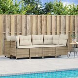  5-dijelni vrtni set sofa s jastucima bež od poliratana | shoptok.hr