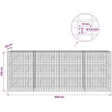  Gabion s žicom debljine 3,5 mm i mrežom 5x10 cm 400x20x150 cm | shoptok.hr