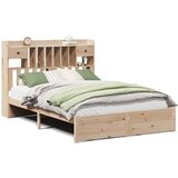  Knjižna postelja brez vzmetnice 160x200 cm trdna borovina | Shoptok.si