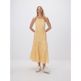Reserved Pamučna maxi haljina - žuta boja | shoptok.hr