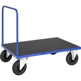 Kongamek ploski voziček KM33, 1 potisni ročaj, dxš 1000 x 700 mm, 2 vrtljivi in 2 fiksni kolesi | Shoptok.si