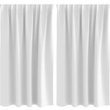  Zavjese sa zavjesama 2 pcs Svijetla bijela Poliester | shoptok.hr