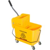 HOMCOM Voziček za vedro z ločevalnikom vode in odstranljivim PP ožemalnikom, rumen, 63 x 27 x 67cm, (20755366) | Shoptok.si